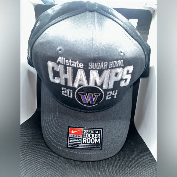 NEW Nike Locker Room Washington AllState Sugar Bowl Champs 2024 Adj Hat - Picture 5 of 5